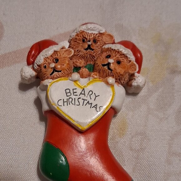 3 CHRISTMAS BEAR BROOCHplease no more discounts stuggling mama/disabled vet. - Picture 1 of 1